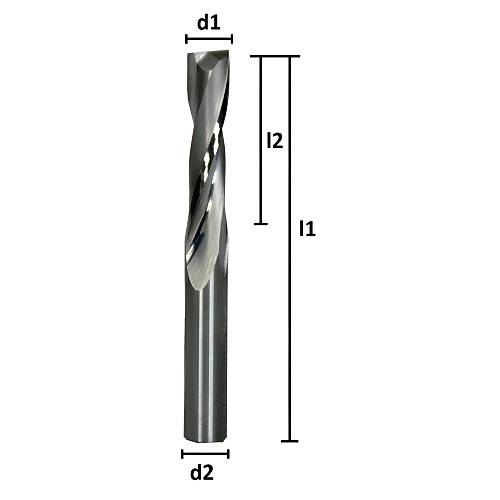 3,0 x 12 x 22 x 50, d2=3 mm ? Karb�r Freze, polisajl�, Z=2, MDF, Ah�ap ucu