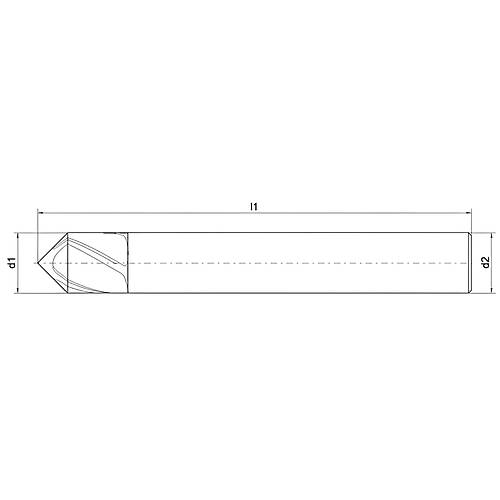1.0 x 39, �aft 3 mm - Karb�r 90� �apak alma, pah k�rma tak�m�, Hav�a ucu, BlueCut Kaplamal�