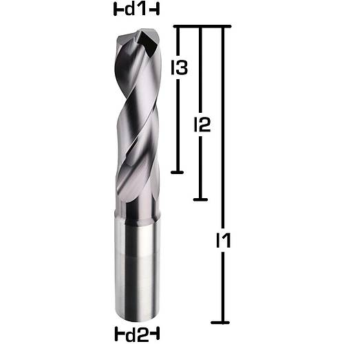 12,0 x 40 x 55 x 104 mm - 3xD Karbr Matkap ucu, BlueCut, 140, Genal amal, Nachreiner