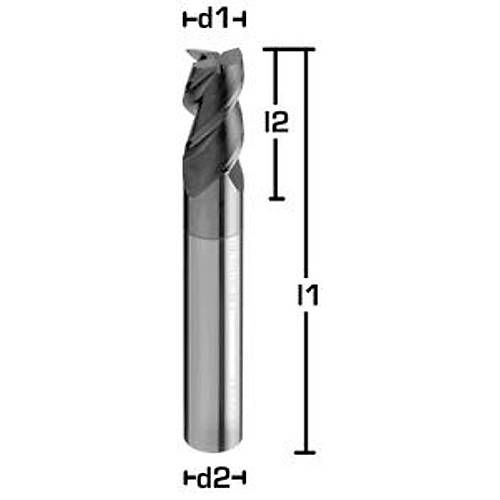  04.00x8x57 mm, aft 6,0 - Karbr Freze, Kaplamal, Z=3, 45