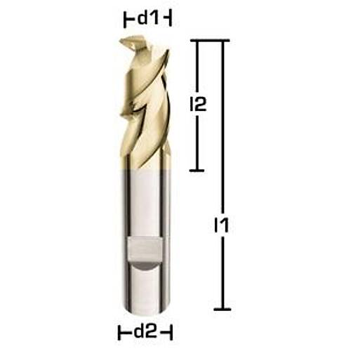 � 16,0x32x92 mm, �aft 16,0 HB - Karb�r Alu Freze ucu, 40�, Z=2, Altop
