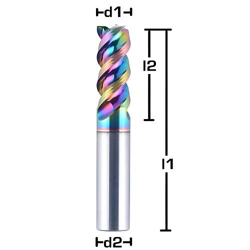 10,0 x 25 x 75 mm d2=10 mm Masif Karb�r Al�minyum Freze Ucu � HPC RainBow DLC Kaplamal�