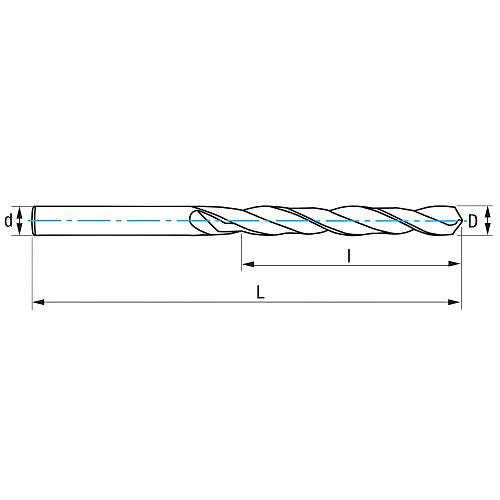 6,5 x 63 x 101 - d2=6,5 mm  Karb�r u�lu spiral matkap ucu DIN338, metal matkap ucu tip N, kat� karb�r matkap ucu, 118�