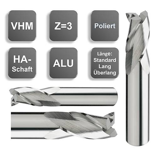 13,0 x 25 x 75, d2=13 mm ✔ Karbr Freze, Z=3, Polisajl, 30