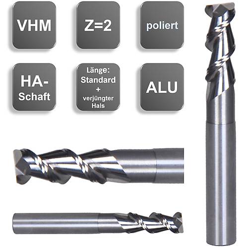 6x16x26x54 - d2=6 mm Karb�r Freze, Z=2 Polisajl�, 55�, ALU
