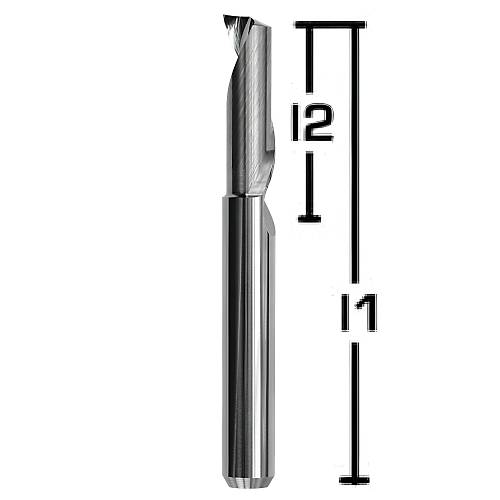 6,0 x 30 x 60 mm - Karb�r Freze, Z=1, Pol�saj, CNC uzun B��ak