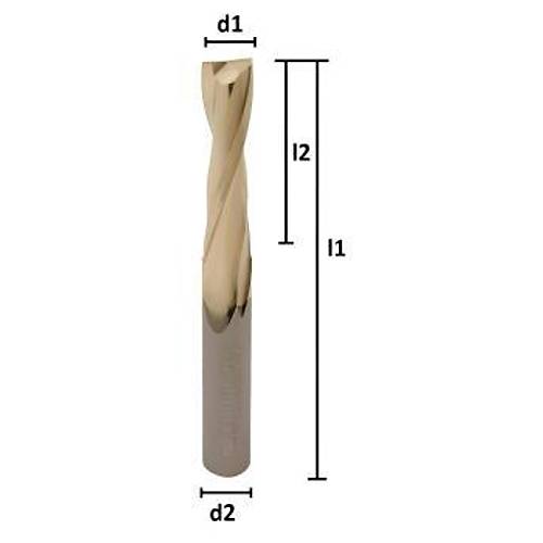 5,0 x 24 x 54, d2=5 mm  Karb�r Freze, ZrN Kaplamal�Z=2, MDF, Ah�ap ucu