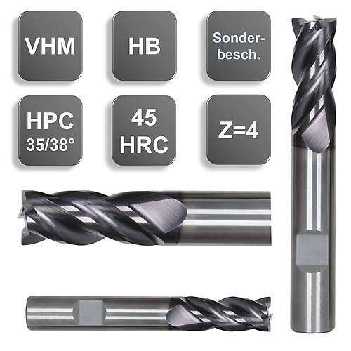 4,0 x 11 x 57, d2=6 mm ✔ Performans Karbr Freze ucu, 35/38, Z=4