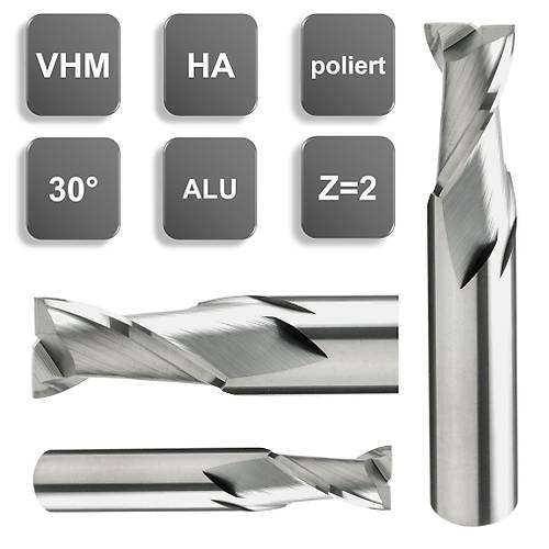 20,0 x 50 x 100, d2=20 mm ✔ Karb�r Freze, Z=2, Polisajl�, 30�, Uzun