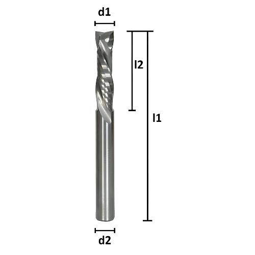 12,0 x 35 x 80, d2=12 mm  Karb�r Freze ucu, Z=2+2 up+down MDF Ah�ap