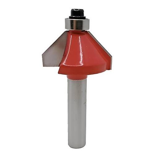 28,6 mm 45� V-El freze ucu, Karb�r (Elmas) kaynakl� Router Bit, rulmanl� V Cut frezeleme ucu, Rulmanl� Ah�ap freze ucu, V-freze ucu (�aft 8 mm)