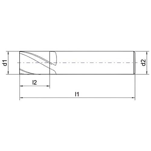 4,0 x 7 x 39, d2=6 mm ✔ Karbr Freze ucu, Z=3, Kaplamal, 30