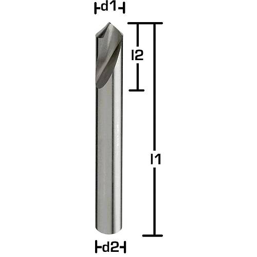 3,0 x 12 x 46 mm - HSS-E (%5 Cobalt) NC Punta Matkap ucu, 90, Nachreiner