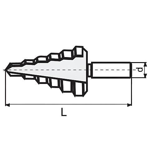 6-52 mm - HSS-TIN Kademeli Matkap ucu -  13 Kademeli u�