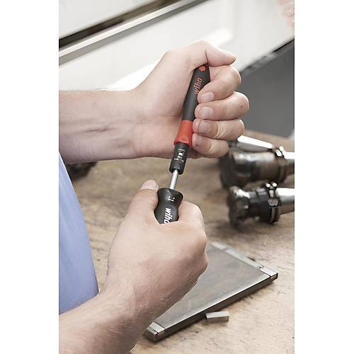Wiha Tork tornavida TorqueVario�-S de�i�ken olarak ayarlanabilen tork limiti 0,8 - 5 Nm, Tork ayar�n� optimize eder