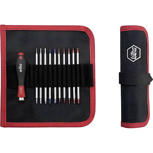 De�i�tirilebilir b��ak seti ile Wiha Tornavida S�STEM 4 �e�itli 12 par�al� ve katlan�r �anta ile