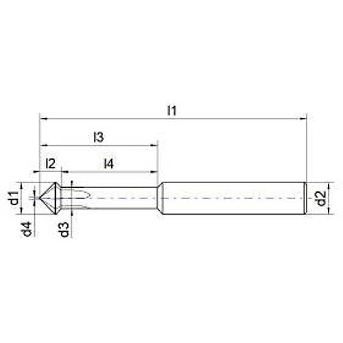� 12,0x6,0x100 mm, �aft 6,0 mm - Karb�r �ift Tarafl� Hav�a, 45�, Z=4 WN, BlueCut