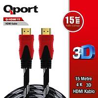 QPORT Q-HDMI15 HDMI 1.4 V ALTIN UÇLU KABLO 15 MT