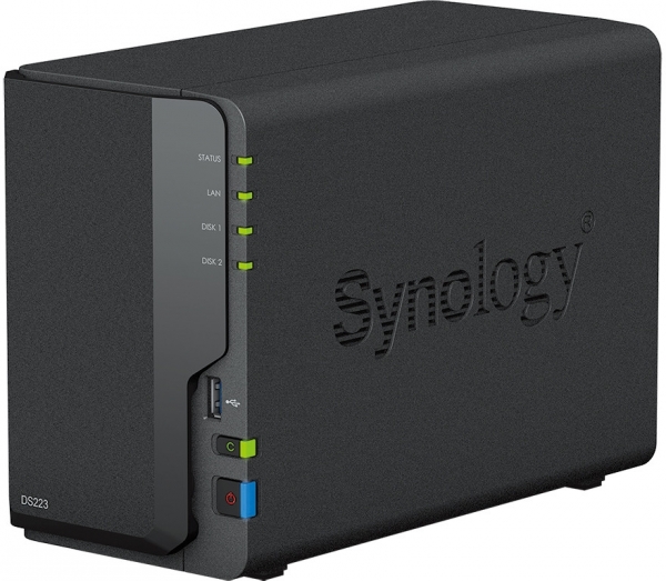 Synology DS223 RTD 1619B 2GB DDR4 2x3.5 inch HDD 1xLAN Ağ Depolama NAS