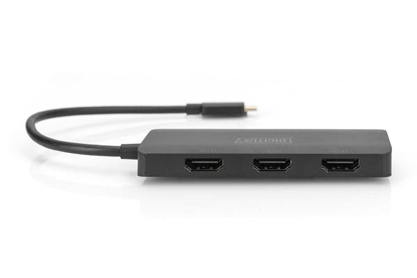 Digitus DS-45333 USB Type C to 3xHDMI 2.0 DP 1.4 4K 60hz MSD Usb Ekran Kartı Adaptörü