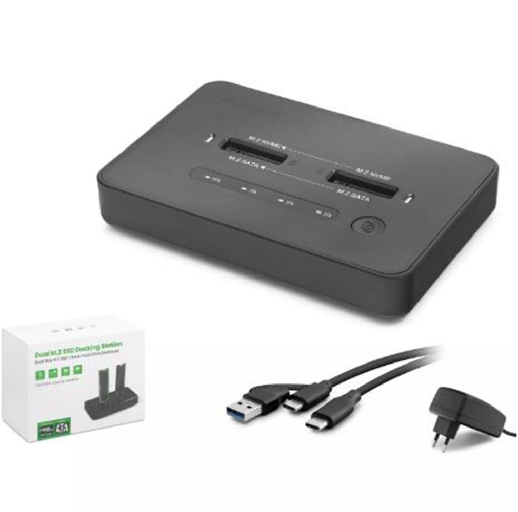Hadron HDX1797 Usb TypeC USB 3.0 to dual PCIE NVME M2 Çapraz Kolonlama Dosk Station