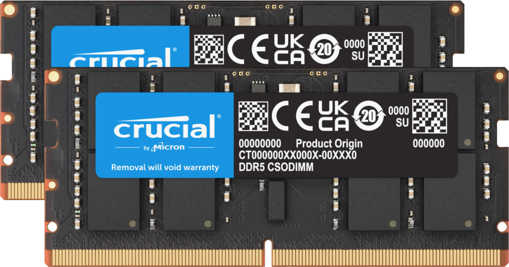 Crucial CT2K16G64C52CS5 32 GB (2X16) DDR5 6400MHz CL52 Notebook Bellek