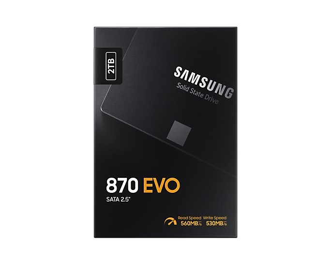 Samsung MZ-77E2T0BW 2 TB 870 EVO 560/530Mb/s 2.5 inch SSD Harddisk