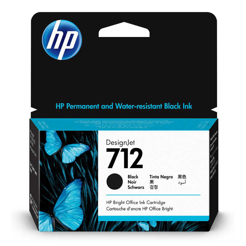 Hp 3ED70A 712 38ml Geniş Format Siyah Orijinal Inkjet Kartuş