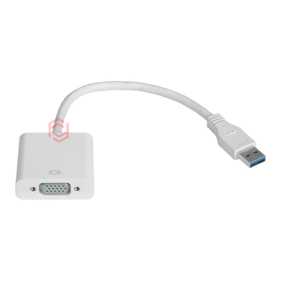 Frisby FA-6618UV USB 3.0 to VGA Erkek-Dişi Beyaz Dönüştürücü Adaptör
