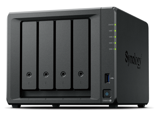 Synology DS925 PLUS Ryzen V1500B 4GB DDR4 4 HDD 2.5-3.5 inch 2 Port Lan Ağ Depolama NAS Cihazı