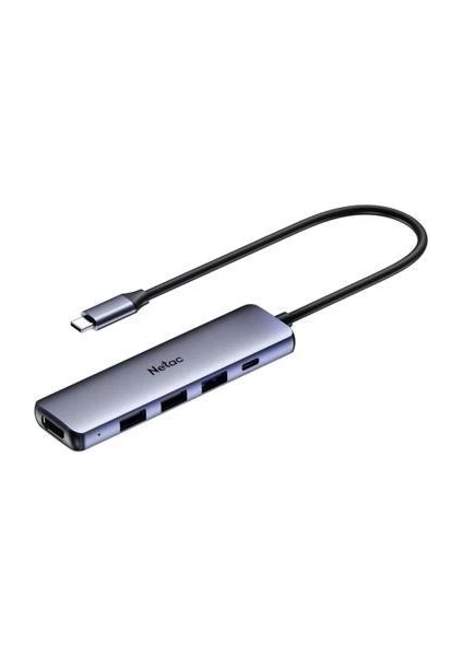 Netac NT08WF13-30GR Usb Type C to HDMI USB Type C PD 100W 5 in 1 Media Docking Station