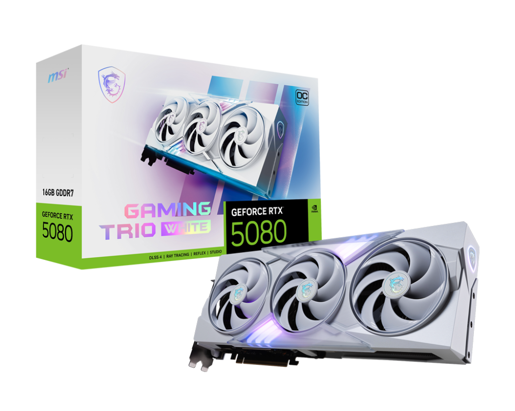 Msi RTX 5080 16G GAMING TRIO OC WHITE 16GB GeForce RTX5080 OC Trio 256Bit NVIDA Ekran Kartı