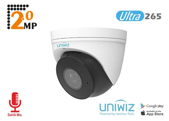 Uniwiz IPC-T312-APKZ 2 Mp 2.8-12mm Motorize Lens DC POE Destekli Mikrofonlu 30Mt IR Dome Kamera