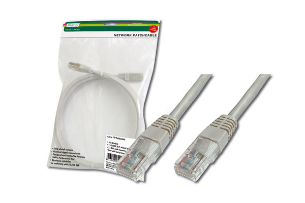 Digitus DK-1511-100 10 Mt CAT5E AWG26/7 U/Utp Gri Patch Cord Kablo