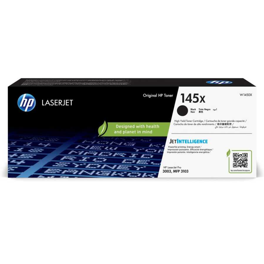 Hp W1450X 145X 3800 Sayfalık Yüksek Kapasiteli Siyah Orjinal Laser Toner