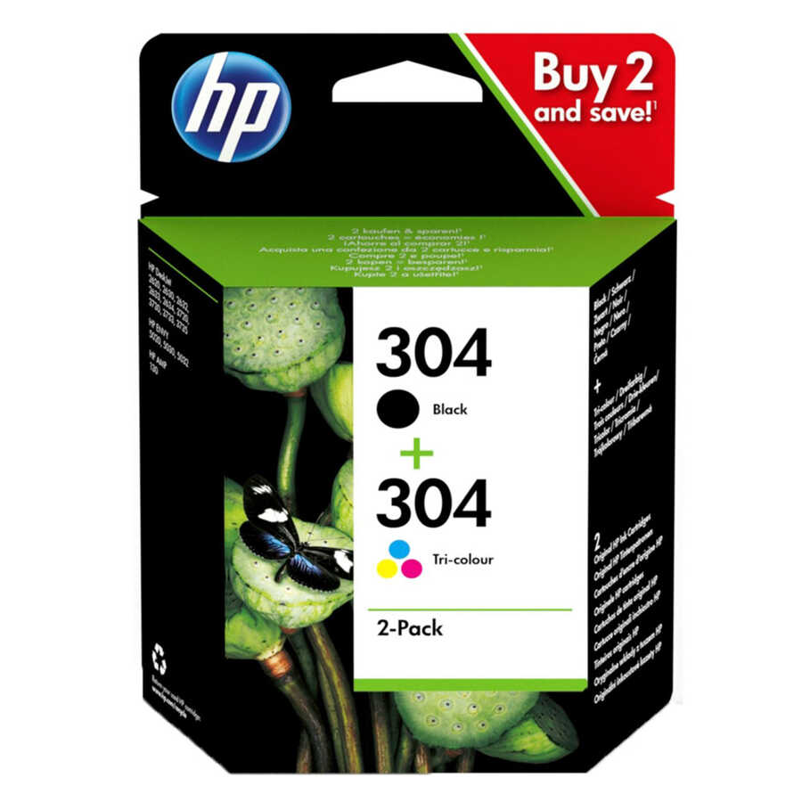 Hp 3JB05AE 304 Siyah 3 Renkli Multi Paket Orjinsal Inkjet Kartuş