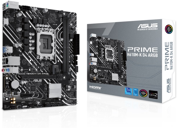 Asus PRIME H610M-K D4 ARGB Sc-1700 H610 DDR4 3200Mhz M2 AURA RGB mATX INTEL Anakart