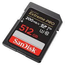 Sandisk SDSDXXD-512G-GN4IN 512 GB 200MB/s Extreme Pro C10 SD Hafıza Kartı