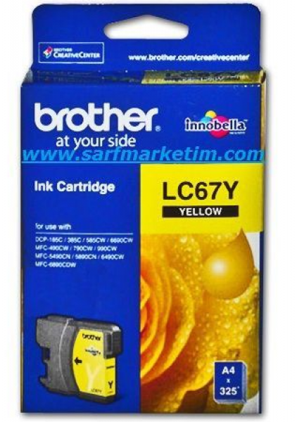 Brother LC-67Y 450 Sayfalık Orijinal Inkjet Sarı Kartuş
