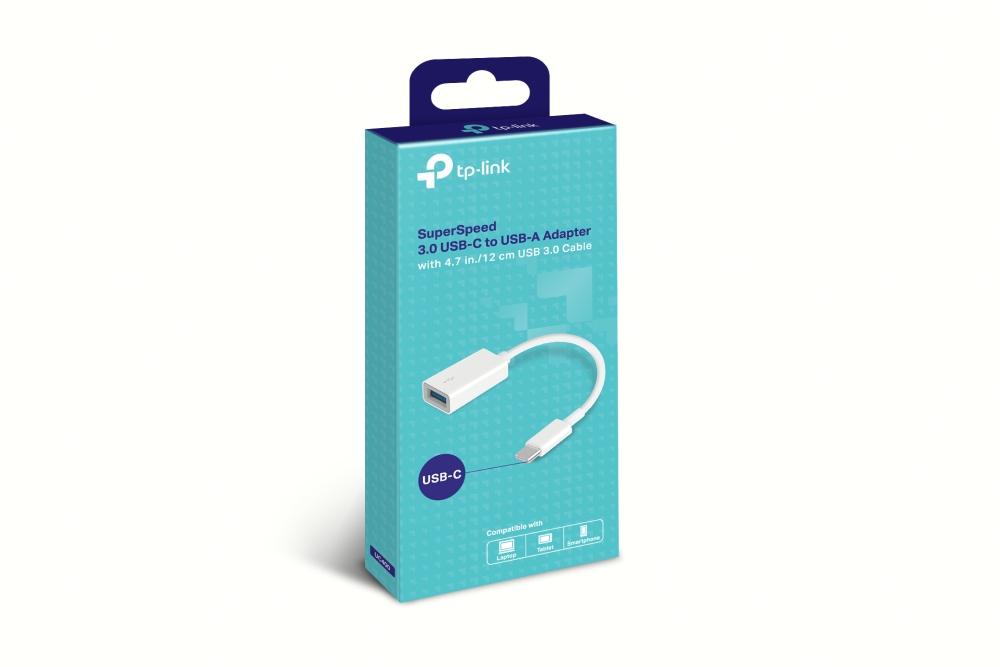 Tp-Link UC400 USB Type C - USB A UBS 3.0 Erkek-Dişi Yüksek Hızda Beyaz Dönüştürücü