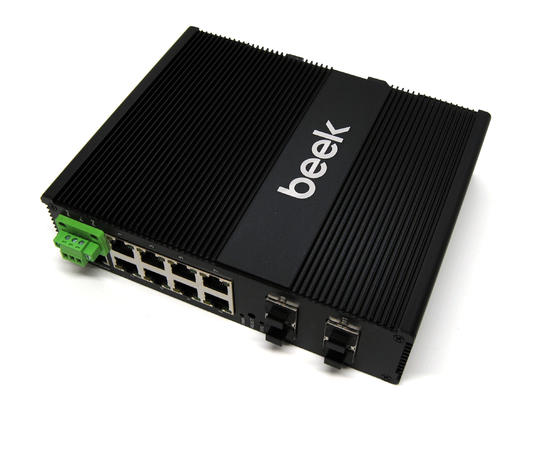 Beek BN-ISW-3084PX 8 Port Gigabit 4 Port 10G SFp+ 240W L2 Yönetilebilir PoE Endüstriyel Switch