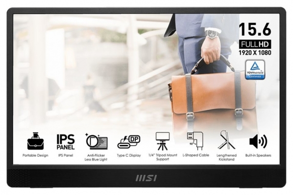 Msi PRO MP161 E2U 15.6 inch 1920x1080 4ms 60Hz Multimedia HDMI Type-C Adaptive Sync IPS Monitör
