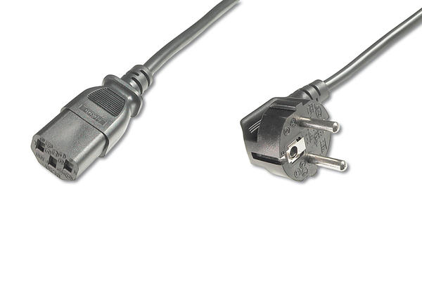 Digitus AK-440109-025-S 2.5 Mt CEE 7/7 90 Derece to C13 Dişi 3.1.0mm Güç Kablosu