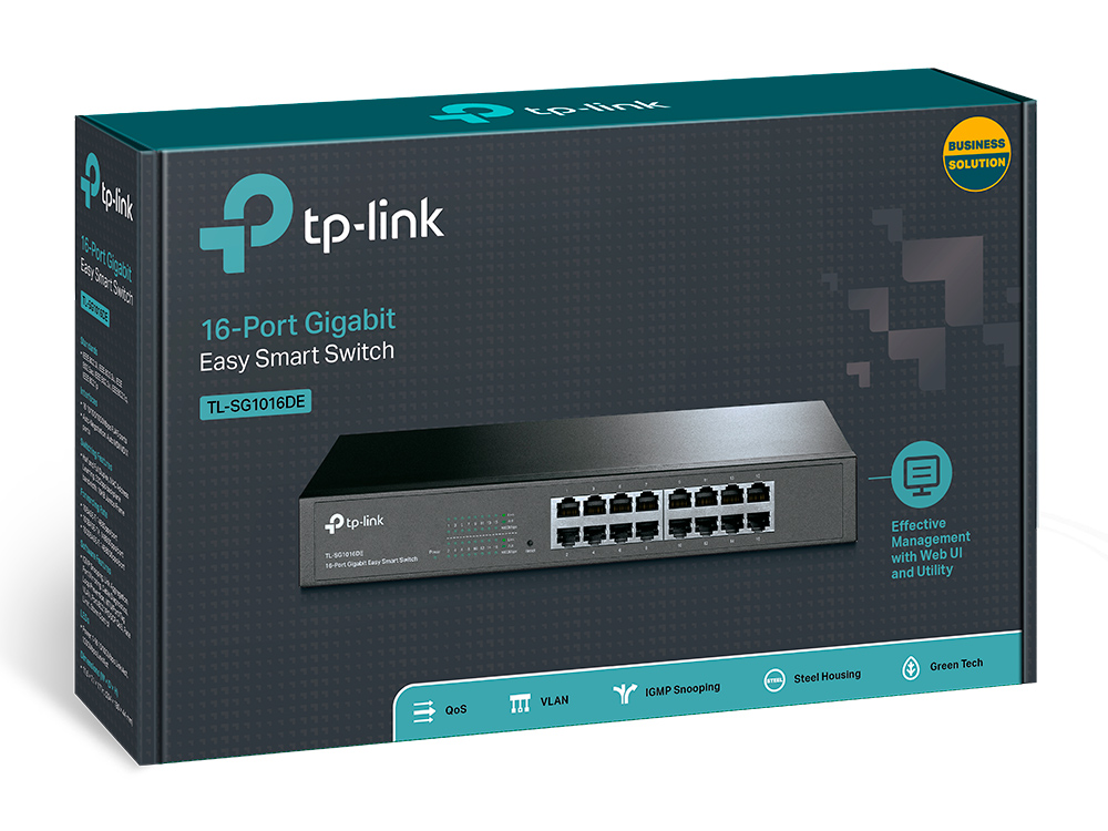 Tp-Link TL-SG1016D 16 Port 10/100/1000 Rackmount Switch