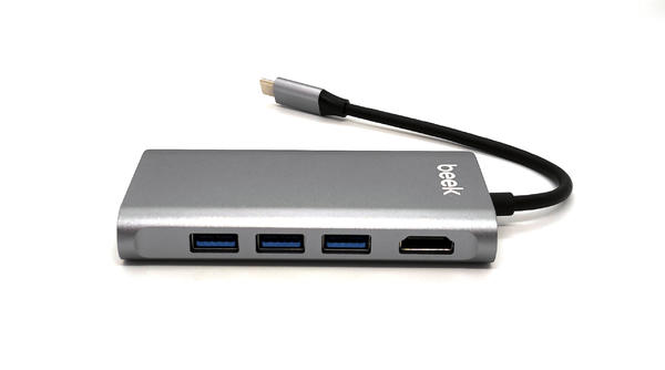 Beek BA-DCK-UC08 USB Type C to HDMI 3x USB Kart Okuyucu 8 in 1 Usb Docking Station