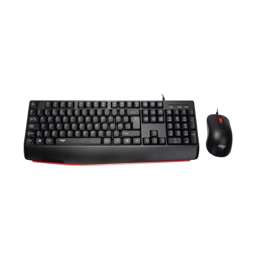 Aigo AK310 Pro USB Q TR Siyah Kablolu Klavye Mouse Set