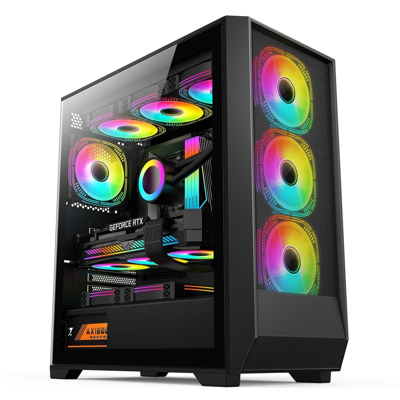 Iromx ORENDA BTX-50G3 500W 4x12cm ARG Fanlı 360mm Soğutucu Destekli Siyah ATX Kasa