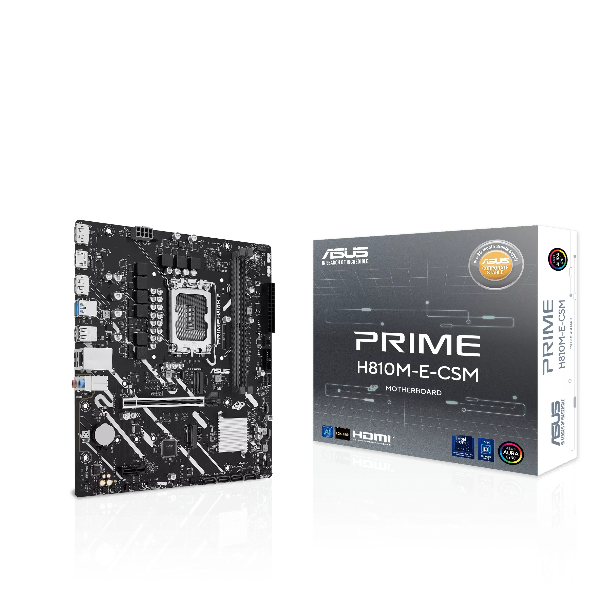 Asus PRIME H810M-E-CSM Sc-1851 DDR5 6400Mhz 2xM2 RGB mATX INTEL Anakart