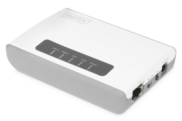 Digitus DN-13024 USB 2.0 to Kablosuz 300NM Multi Fonksiyon 2 Port Network USB Yazıcı Paylaşım Cihazı