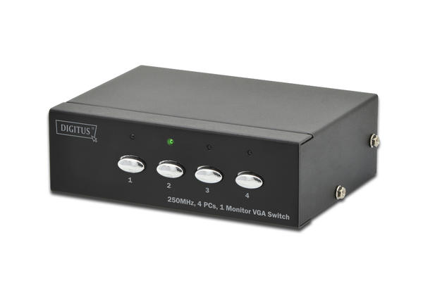 Digitus DS-45100-1 4 Port VGA  1920 X 1080 250Mhz Seçici Splıtter Görüntü Çoklayıcı